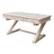 International Concepts Executive Desk, with Zosiac Base 32 in D X 32 H, 30 W X Hardwood, Unfinished K-OF64T-64Z - alternate 5